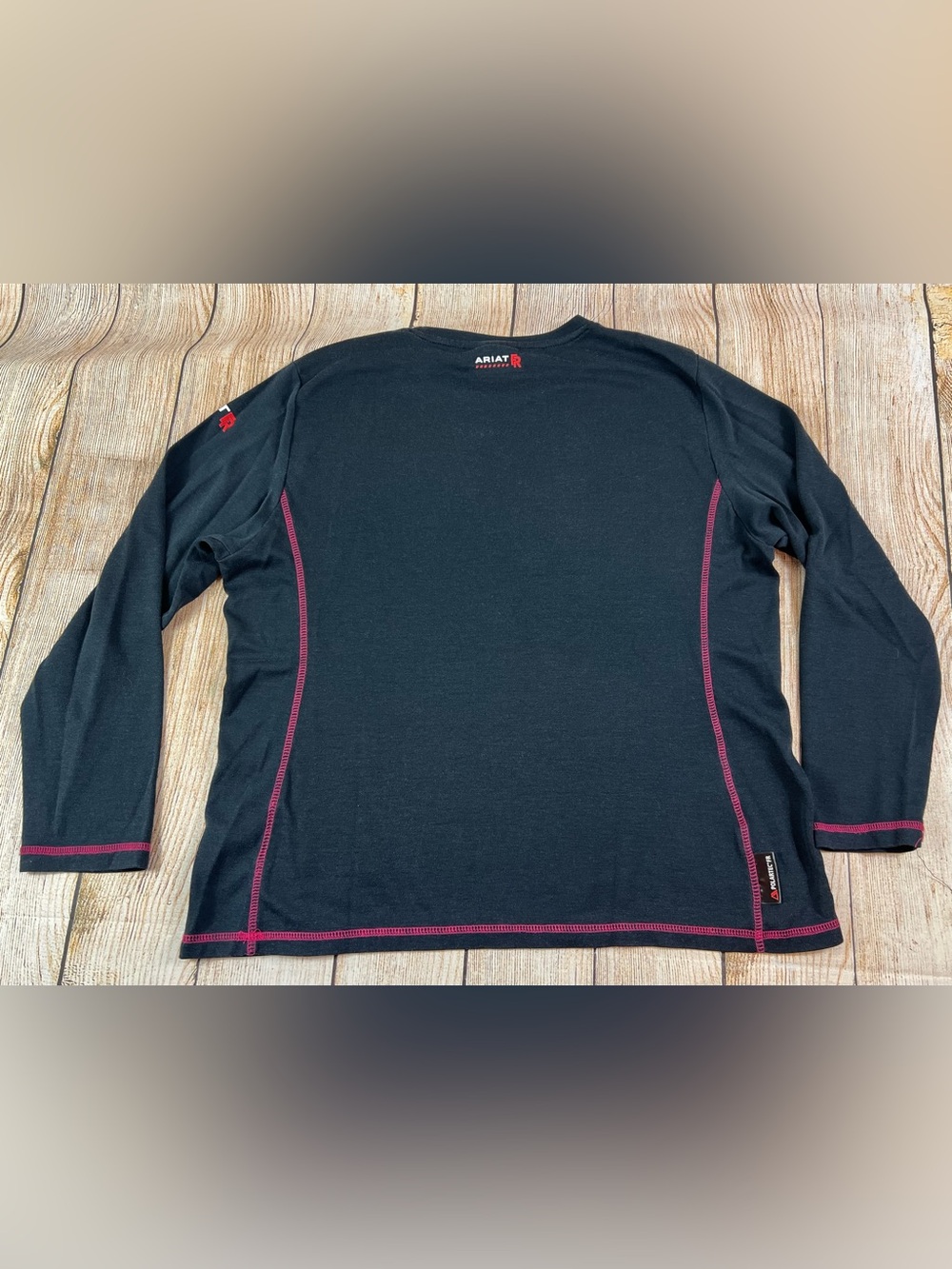 Women’s Ariat FR Black Long Sleeve Polartec Fire Resistant Shirt Size Large - Picture 2 of 10